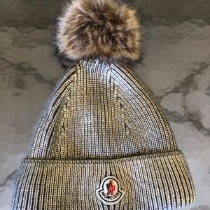 Moncler ski winter furry hat